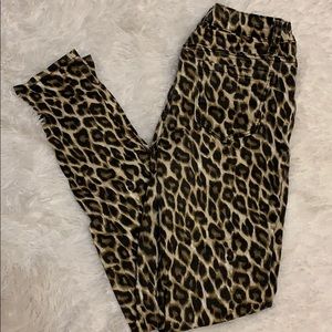 AKIRA Leopard Print Pants